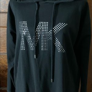 Woman’s Michael Kors MK Stud Logo Hoodie Dress, or Tunic hoodie. L. Pre-owned